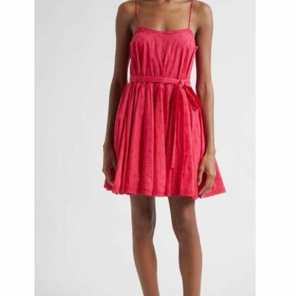 NWT Ulla Johnson Beatriz Dot Jacquard Cotton Dress in Cosmos - Picture 1 of 8